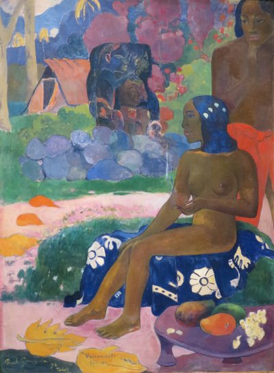 Haar naam is Vairaumati door Paul Gauguin